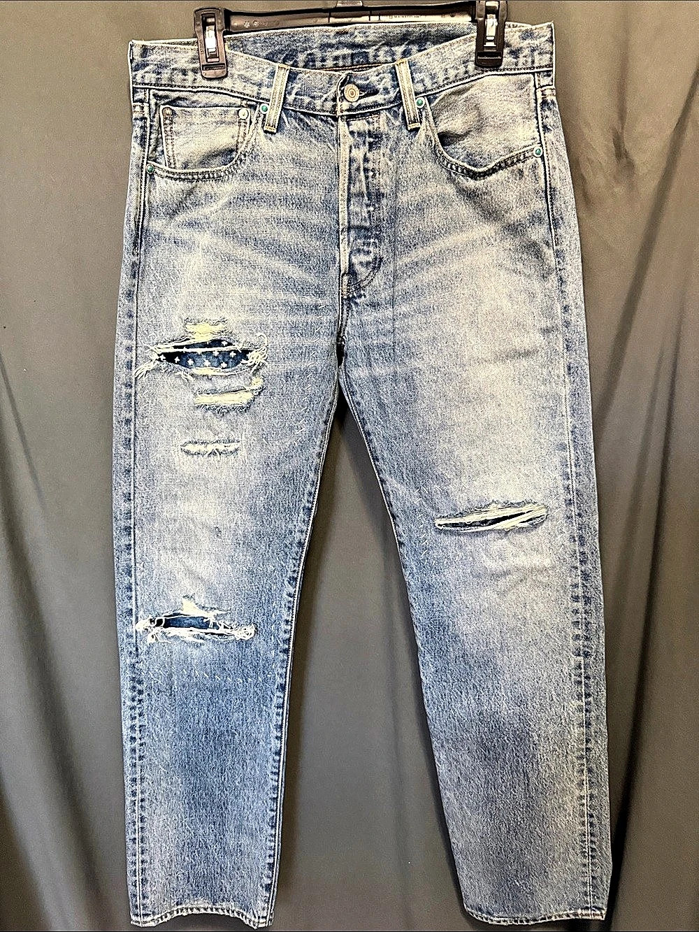 Levi's Distressed 501 Jeans in Blue